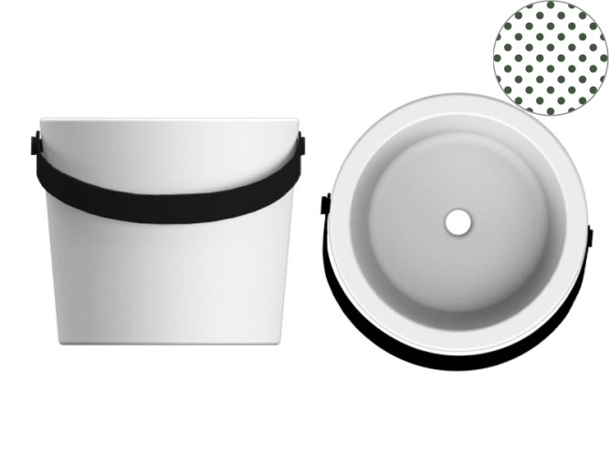 Раковина накладная Scarabeo BUCKET 8801NS/SEV