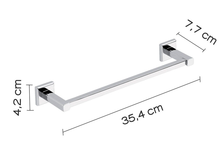 Gedy Colorado, полотенцедержатель, длина 35 см, цвет хром