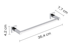 Gedy Colorado, полотенцедержатель, длина 35 см, цвет хром