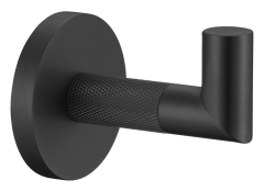 19551-C Крючок одинарный для полотенца (ЧЕРНЫЙ) GANZER  (20/1шт)