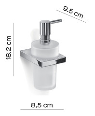 Gedy Lanzarote, настенный стеклянный дозатор, цвет хром