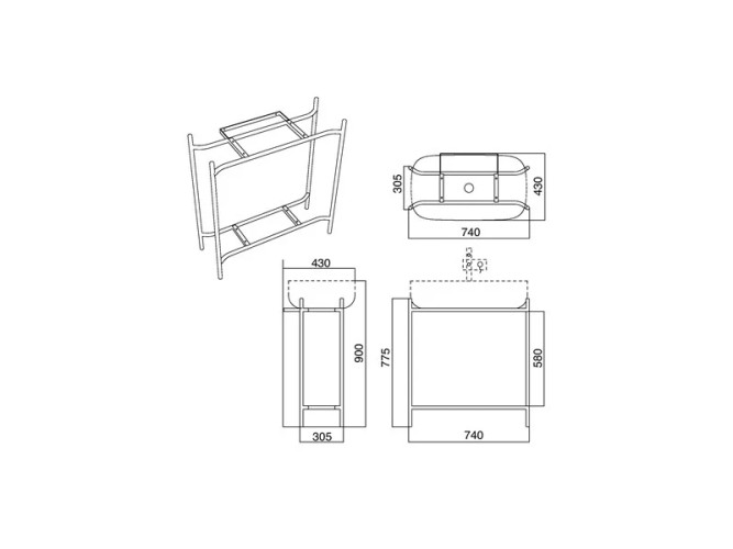 Консоль для раковины Scarabeo DIVA 2703/TRT