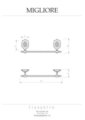 Полотенцедержатель, L40 см, бронза Migliore CLEOPATRA