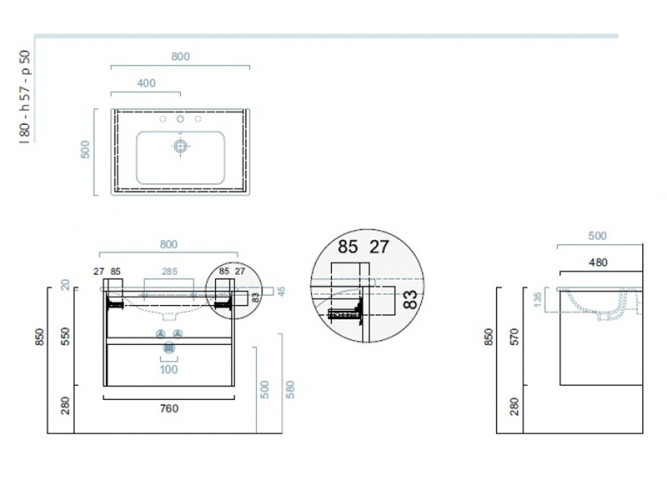 Тумба для раковины BERLONI BAGNO FORM FOBS04/100