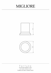 Держатель настольный средний д/стекла стакана, дозатора жидкого мыла, хром Migliore Fortuna