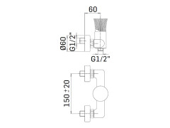 Cмеситель для душа с душевым гарнитуром MAMOLI TOKYO 38730000T02P