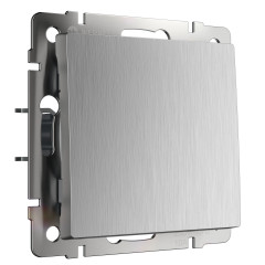 Выключатель одноклавишный (cеребряный рифленый) W1110009