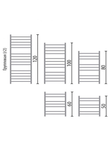 Полотенцесушитель Ника CLASSIC ЛП (Г2) ВП 100/60