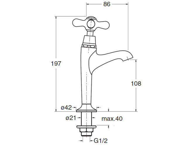 Кран холодной воды CRISTINA IMPERO IM23051