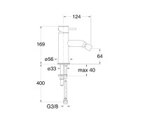 Смеситель для биде CRISTINA TRICOLORE VERDE TV37451