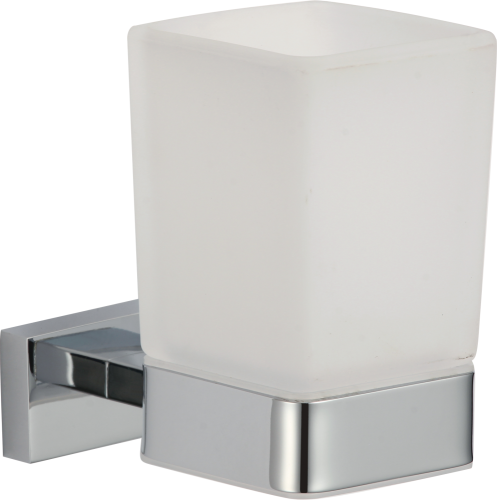 88060 Стакан стекло "настенный" (ХРОМ) GANZER (10/1шт)