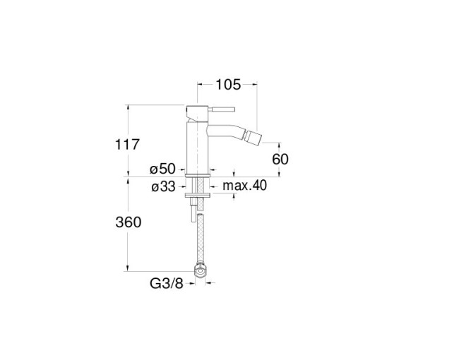 Смеситель для биде CRISTINA PiC PM37051
