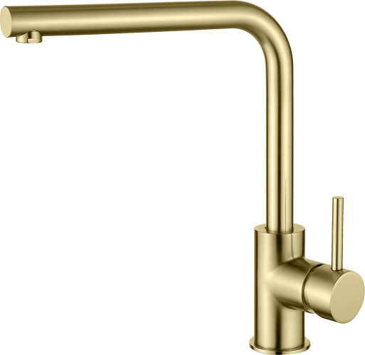 AQG COLORS, смеситель для кухни с прямым поворотным изливом цвет, матовое золото