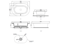 Раковина накладная/ встраиваемая CIELO AMEDEO AMLA65 CA