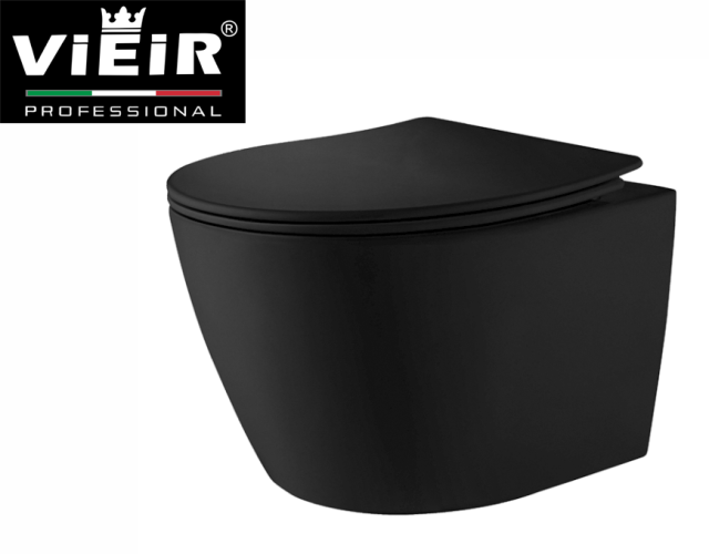 Унитаз подвесной, круглый (ЧЕРНЫЙ)  ViEiR  (1шт)