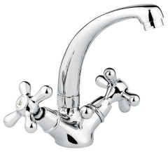 Emmevi Deco Classic, смеситель 12913 с донным клапаном для раковины, цвет хром