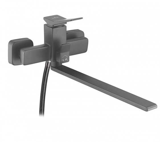 423541-G Смеситель од. для ванны длин. (ГРАФИТ) ViEiR (10/1шт)