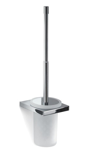 Gedy Lanzarote, настенный стеклянный ёрш, цвет хром