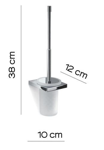 Gedy Lanzarote, настенный стеклянный ёрш, цвет хром