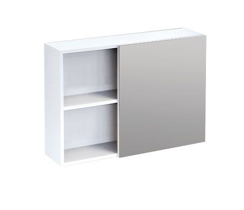 Oristo Opal, зеркальный шкаф правый 80x15xh55 см, цвет белый глянец