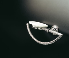 Stil Haus Giunone, полотенцедержатель - полукольцо + керамическая мыльница, цвет хром