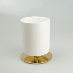 Stil Haus Opera, настольный керамический стакан, цвет золото