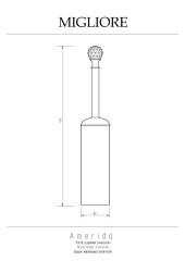 Ершик напольный, золото/Swarovski Migliore Amerida