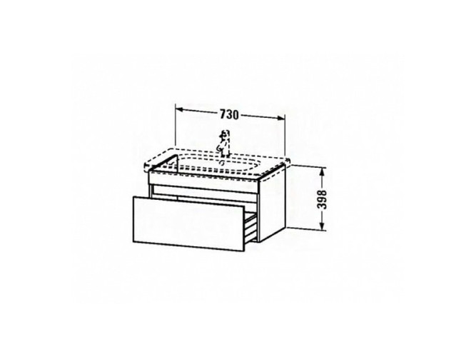 Тумба подвесная с раковиной DURAVIT DSTYLE DS006105353