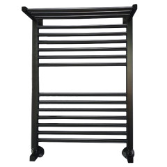 Полотенцесушитель Ника MODERN ЛМ-3 80/50 RAL9005 черный матовый с вентилями (комплект люкс)(-)