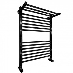 Полотенцесушитель Ника MODERN ЛМ-3 80/50 RAL9005 черный матовый с вентилями (комплект люкс)(-)