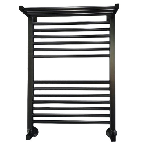 Полотенцесушитель Ника MODERN ЛМ-3 80/50 RAL9005 черный матовый с вентилями (комплект люкс)(-)