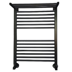 Полотенцесушитель Ника MODERN ЛМ-3 80/50 RAL9005 черный матовый с вентилями (комплект люкс)(-)