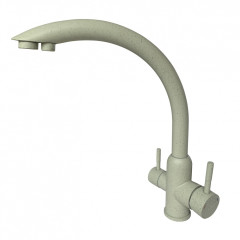 15024-H Смес. для кухни под фильт. выс. С-обр. (НЕРЖ,БЕЖ.) ViEiR (10/1шт)