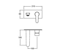 Внешняя часть смесителя для раковины CRISTINA NEW DAY ND95651
