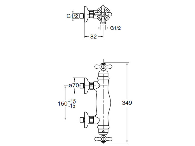 Смеситель для душа термостатический CRISTINA IMPERO IM48151
