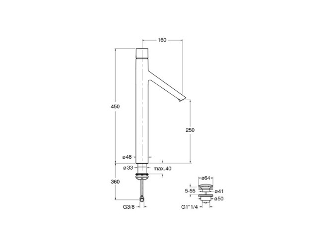 Смеситель для раковины CRISTINA RUBINETTO RU22813