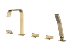 01133-S Смеситель на борт ванны (5-отв,Мат. Золото)  GANZER (10/1шт)