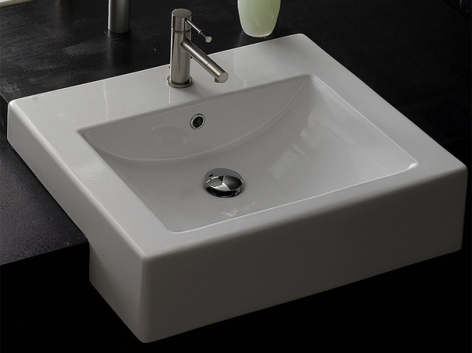 Раковина полувстраиваемая Scarabeo SQUARE 8025/D