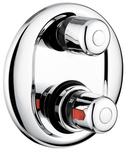 Emmevi, внутристенный смеситель-термостат, цвет хром