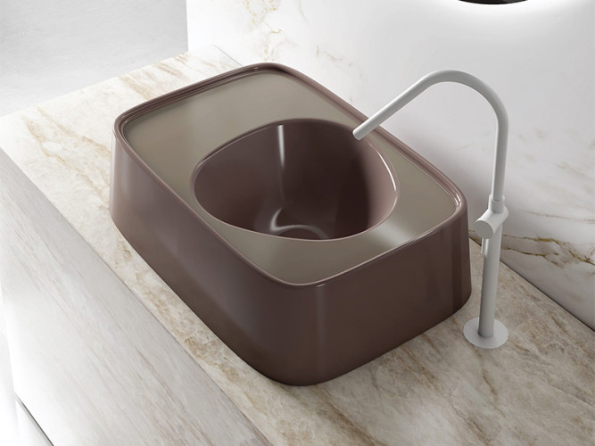 Раковина накладная RELAX DESIGN PEBBLE LX01 opac