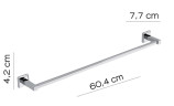 Gedy Colorado, полотенцедержатель, длина 60 см, цвет хром