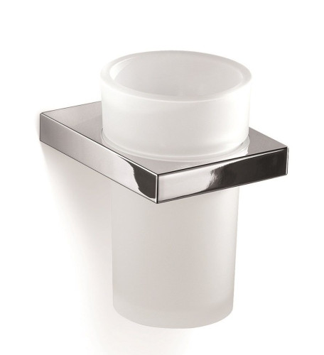 Gedy Lanzarote, настенный стеклянный стакан, цвет хром