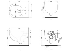 Унитаз подвесной CIELO ERA-ECO ERVSK BR