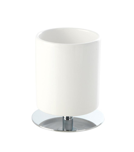 Stil Haus Opera, настольный керамический стакан, цвет хром