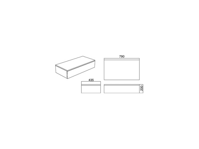 Ящик для консоли Scarabeo SOLID 2907/88