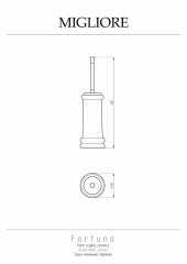Ершик напольный, керамика/золото Migliore Fortuna
