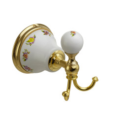 Крючок, керамика с декором/золото Migliore Provance