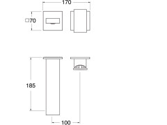 Наружные части настенного смесителя для раковины CRISTINA TABULA TA95751