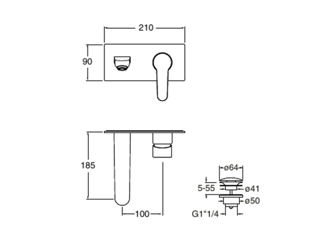 Внешняя часть смесителя для раковины CRISTINA NEW DAY ND25651