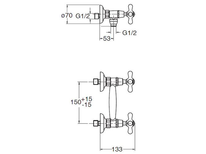 Смеситель для душа CRISTINA IMPERO IM40177